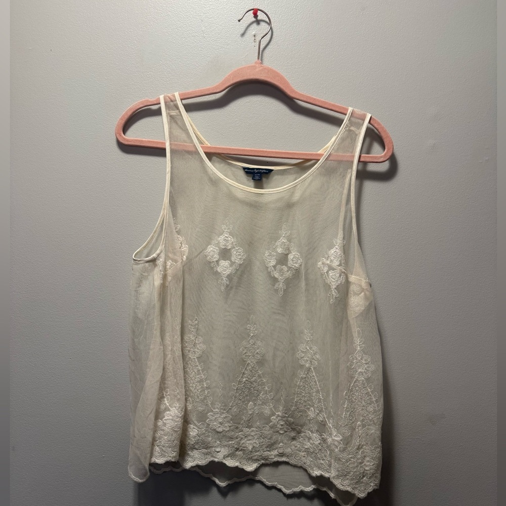 Cream Colored Lace Top